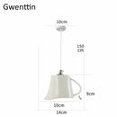 GobekUsa Ceramic LED Pendant Lights: Nordic Teapot Design for Modern Living and Kitchen.