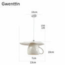 GobekUsa Ceramic LED Pendant Lights: Nordic Teapot Design for Modern Living and Kitchen.