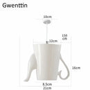 GobekUsa Ceramic LED Pendant Lights: Nordic Teapot Design for Modern Living and Kitchen.