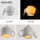 GobekUsa Ceramic LED Pendant Lights: Nordic Teapot Design for Modern Living and Kitchen.