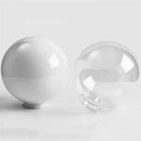 White & clear acrylic round globe lamp for outdoor garden lighting by Decorbites