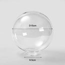 White & clear acrylic round globe lamp for outdoor garden lighting by Decorbites