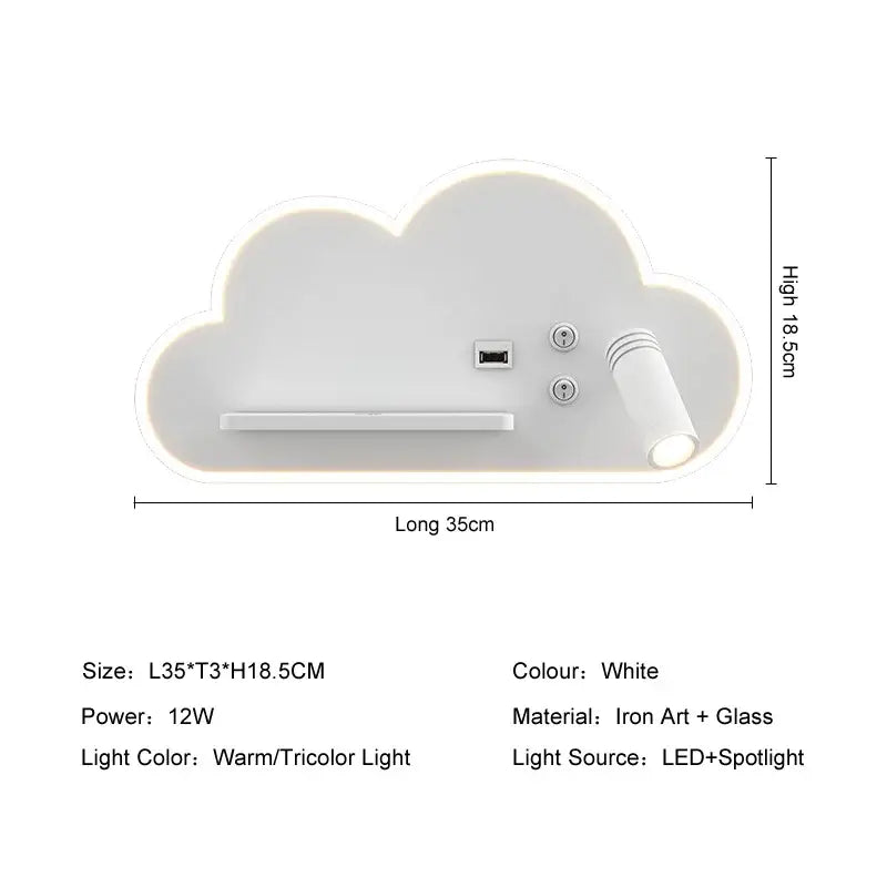 GobekUsa LED Bed Lamp with Wireless Phone Charging and USB, Multi-Function Wall Light, photo 6 of 8