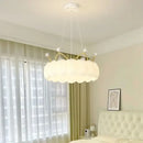 GobekUsa Gold&White LED Crown Small Chandelier for Living Dining Bedroom - Indoor Decor Lighting