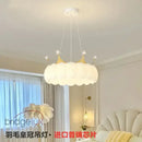 GobekUsa Gold&White LED Crown Small Chandelier for Living Dining Bedroom - Indoor Decor Lighting