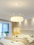 GobekUsa Gold&White LED Crown Small Chandelier for Living Dining Bedroom - Indoor Decor Lighting