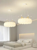 GobekUsa Gold&White LED Crown Small Chandelier for Living Dining Bedroom - Indoor Decor Lighting