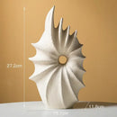GobekUsa Conch Shape Ceramic Vase for Artificial Flower Arrangements