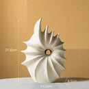 GobekUsa Conch Shape Ceramic Vase for Artificial Flower Arrangements