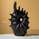 GobekUsa Conch Shape Ceramic Vase for Artificial Flower Arrangements