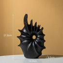 GobekUsa Conch Shape Ceramic Vase for Artificial Flower Arrangements