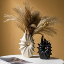 GobekUsa Conch Shape Ceramic Vase for Artificial Flower Arrangements
