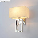 GobekUsa White Contemporary Rectangular Wall Mount Light Sconce with Spotlight