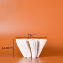 GobekUsa Ceramic Vase Plant Pots White Porcelain Floral Desk Decor Crafts Flower Pots