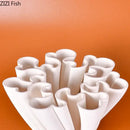 GobekUsa Ceramic Vase Plant Pots White Porcelain Floral Desk Decor Crafts Flower Pots