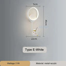 GobekUsa Astronaut Wall Lamp: Gold White Black Bedroom Decor Resin Wall Mount Light