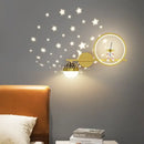 GobekUsa Astronaut Wall Lamp: Gold White Black Bedroom Decor Resin Wall Mount Light