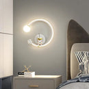 GobekUsa Astronaut Wall Lamp: Gold White Black Bedroom Decor Resin Wall Mount Light