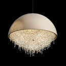 GobekUsa Crystal Tassel Iron Chandelier: Luxury LED Hanging Lamp for Living Room & Restaurant