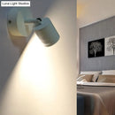 GobekUsa White Cylinder LED Wall Sconce Lamp for Bedside - Simple Style Metal Light Fixture in Warm/White Light