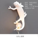 White decorbites chameleon figure resin wall lamp bedroom night light by Decorbites
