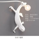 White decorbites chameleon figure resin wall lamp bedroom night light by Decorbites