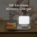 GobekUsa LED Wireless Charging Night Light with 3 Colors, USB Bedside Lamp