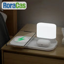 GobekUsa LED Wireless Charging Night Light with 3 Colors, USB Bedside Lamp