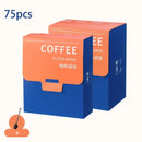 White disposable coffee filter bags kitchen pour over setup by Decorbites