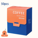 White disposable coffee filter bags kitchen pour over setup by Decorbites