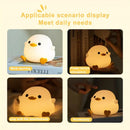 White duck silicone night light bedroom touch sensor timer by Decorbites