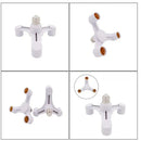 White e27 lamp holder 3-way converter pack for living room lighting by Decorbites