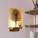 GobekUsa Nordic Elk/Tree LED Wall Sconce in White for Living Room