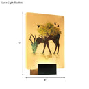 GobekUsa Nordic Elk/Tree LED Wall Sconce in White for Living Room