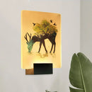 GobekUsa Nordic Elk/Tree LED Wall Sconce in White for Living Room