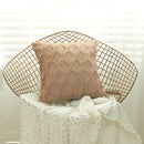White embroidered diamond cushion cover for living room decor by Decorbites