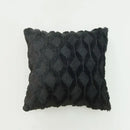 White embroidered diamond cushion cover for living room decor by Decorbites