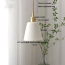 GobekUsa Ceramic Knob Switch LED Pendant Light, Nordic Modern Hang Lamp