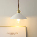 GobekUsa Ceramic Knob Switch LED Pendant Light, Nordic Modern Hang Lamp