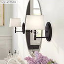GobekUsa White Fabric Wall Sconce Light: Modern Style with Crystal Ball Deco