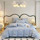 GobekUsa Butterfly Flowers Embroidery Cotton Bedding Set, 4pcs King Queen Size.