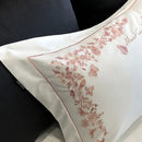 GobekUsa Egyptian Cotton Bedding Sets in White, Queen King Ru Size Bed Linens