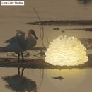 GobekUsa White Floral Pendant Chandelier with Feather Accent - Simple Dining Room Lighting