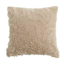 White fluffy ivorycamel polka dot cushion cover 45x45cm living room by Decorbites