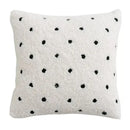 White fluffy ivorycamel polka dot cushion cover 45x45cm living room by Decorbites
