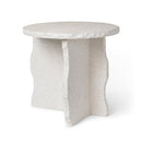 White Fossil Limestone Natural Stone End/Side Table