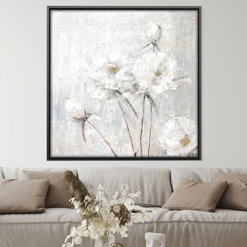 White Garden Oil Painting