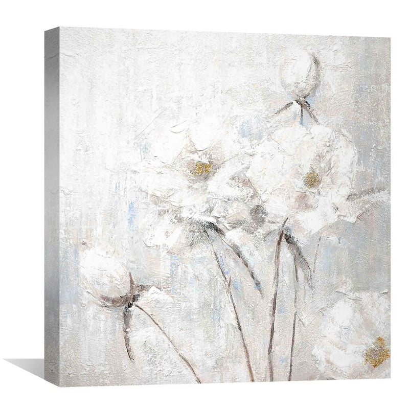 White Garden Oil Painting