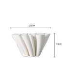 GobekUsa Geometric Ceramic Fold Pattern Flower Vase Decorative Home Ornament