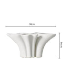 GobekUsa Geometric Ceramic Fold Pattern Flower Vase Decorative Home Ornament